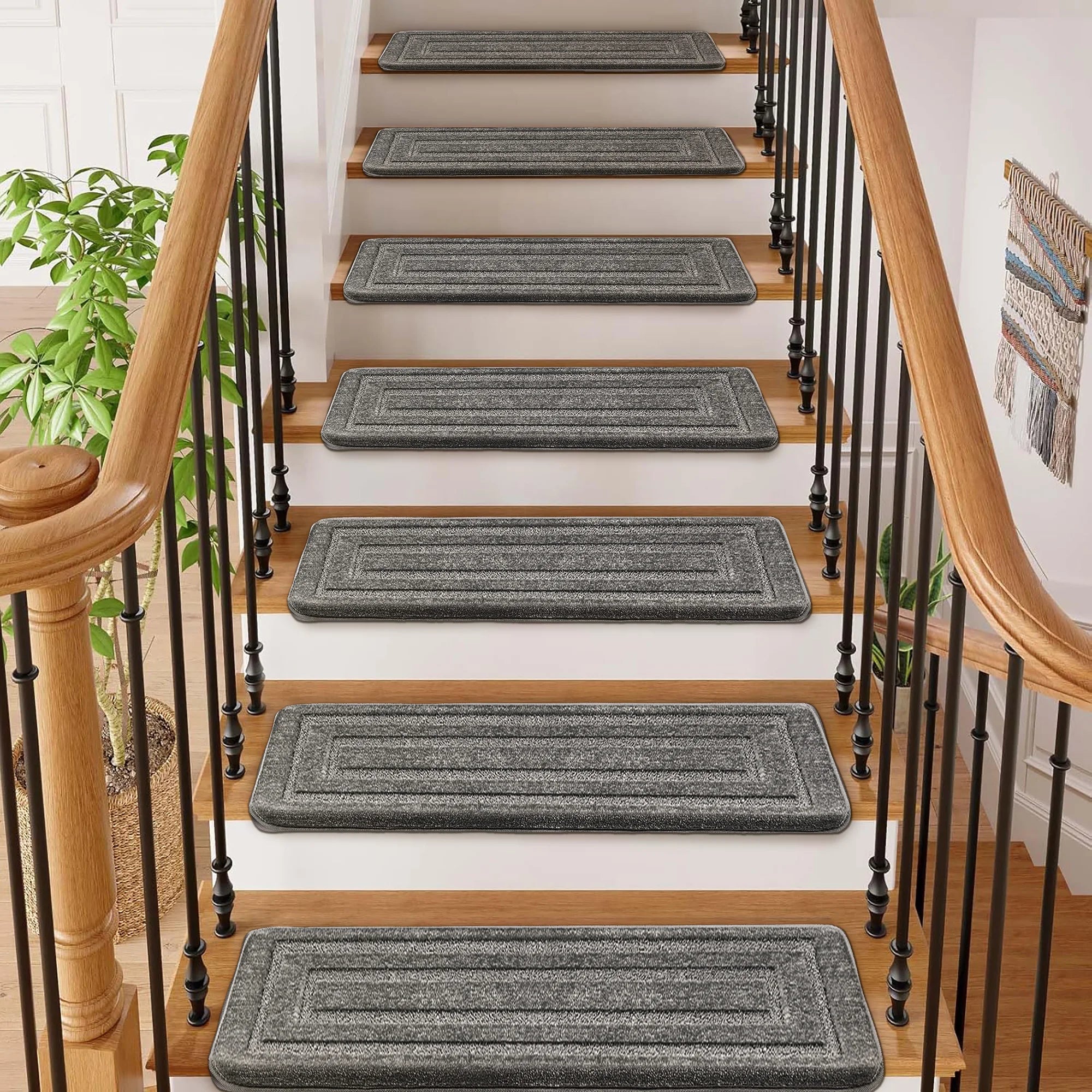 Carpet Stair Treads Set -Non-Slip