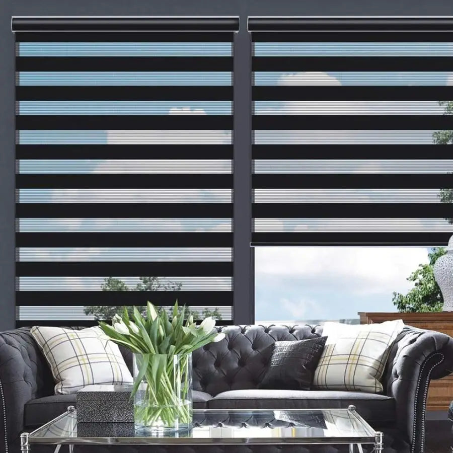 Cordless Zebra Blinds for Windows