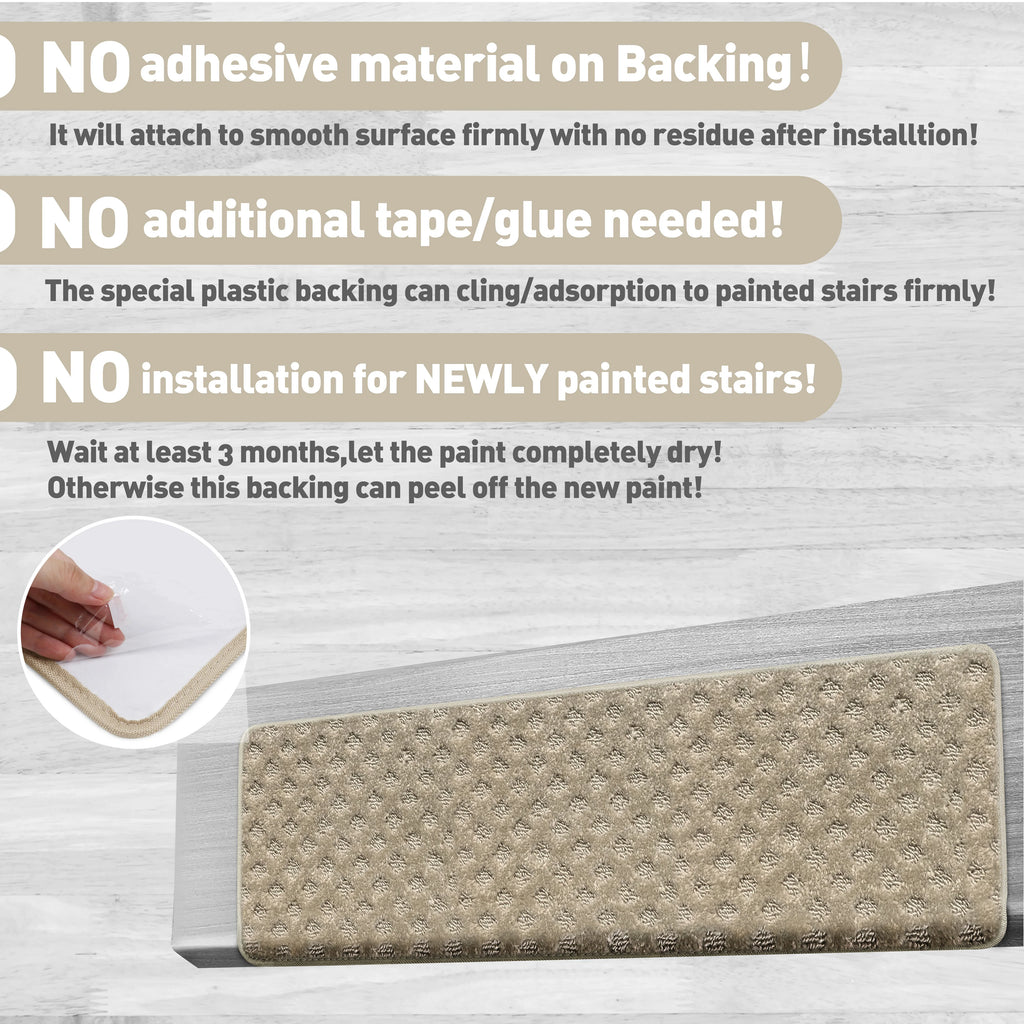 Carpet Stair Treads Set -Non-Slip
