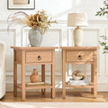 Light Oak Nightstand Set