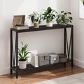 2 Tier Console Table with Storage Shelf