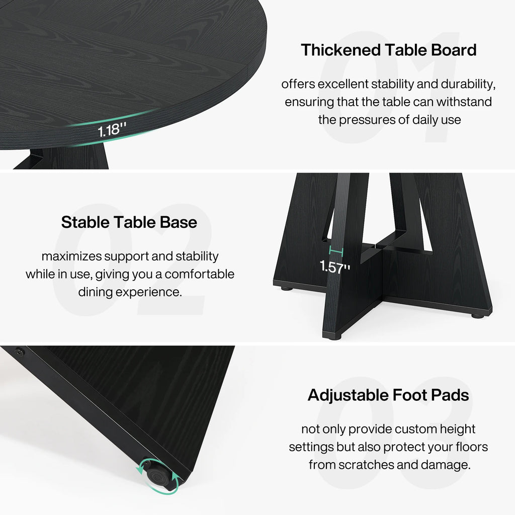 Round Dining Table for 4