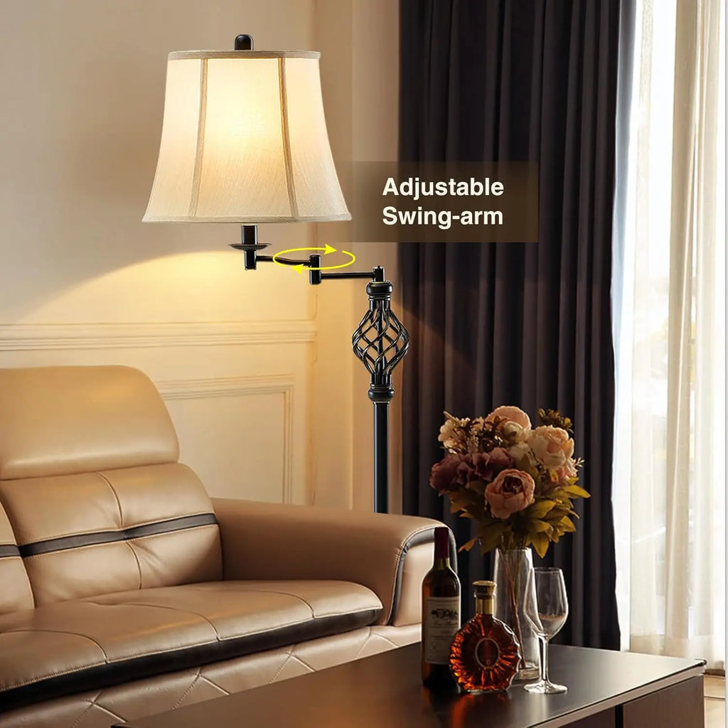Adjustable Swing Arm Floor Lamp