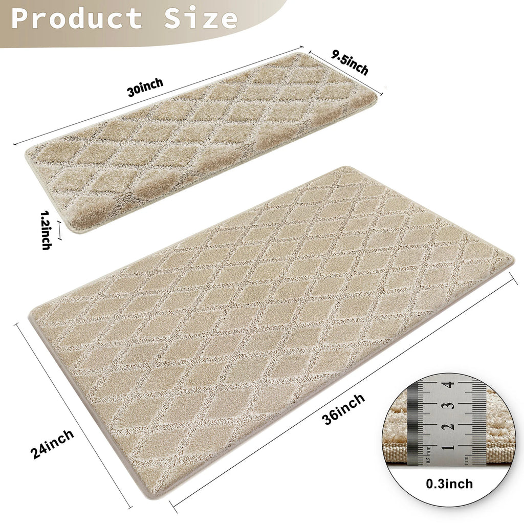 Carpet Stair Treads Set -Non-Slip