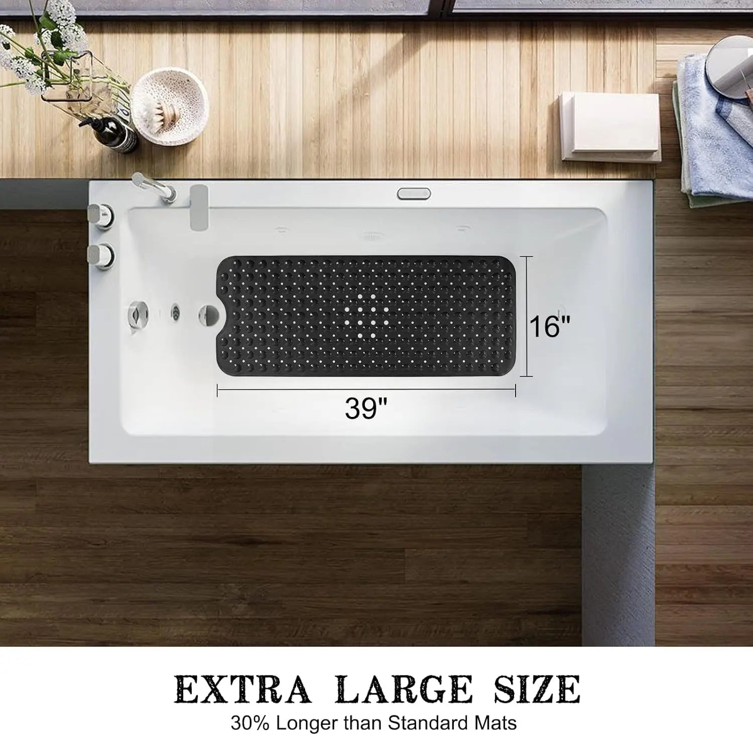 Extra Long Non-Slip Bath Mat
