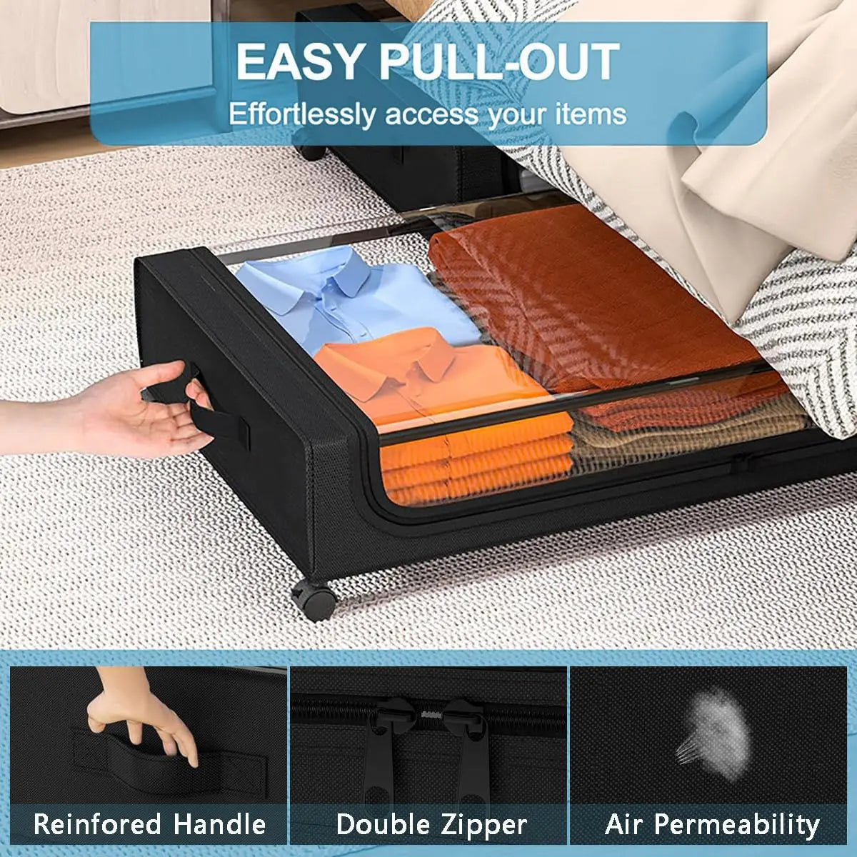 Under Bed Storage With Wheels