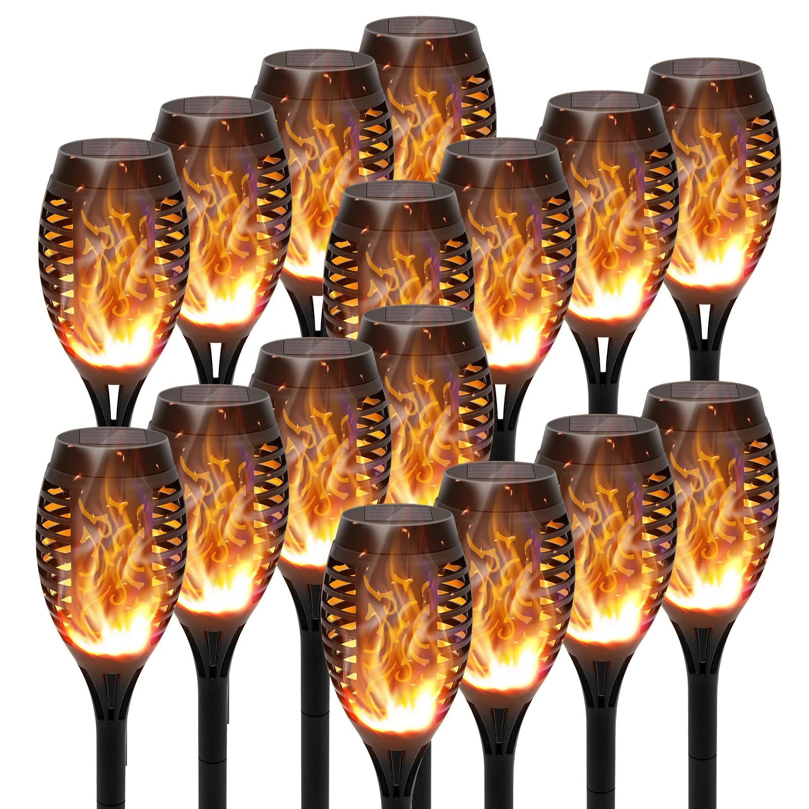4/6/8/12Pcs Solar Flame Torch Lights