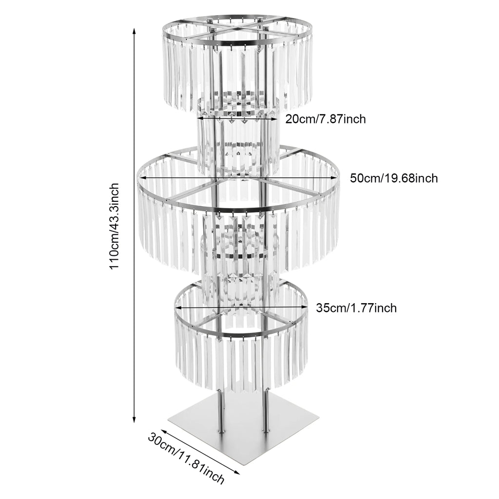 2PCS 5-tier Crystal Flower Stand