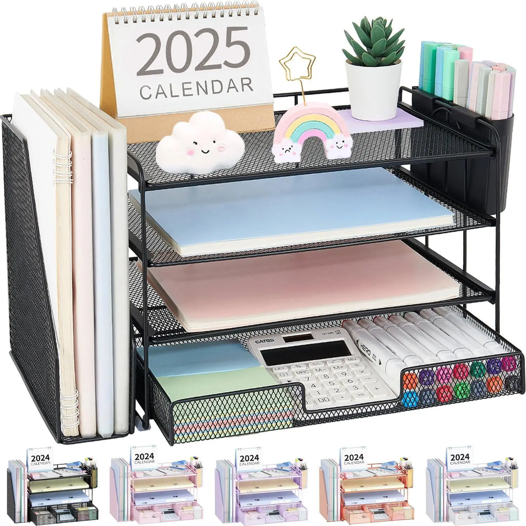 4-Tier Desktop File Organizer
