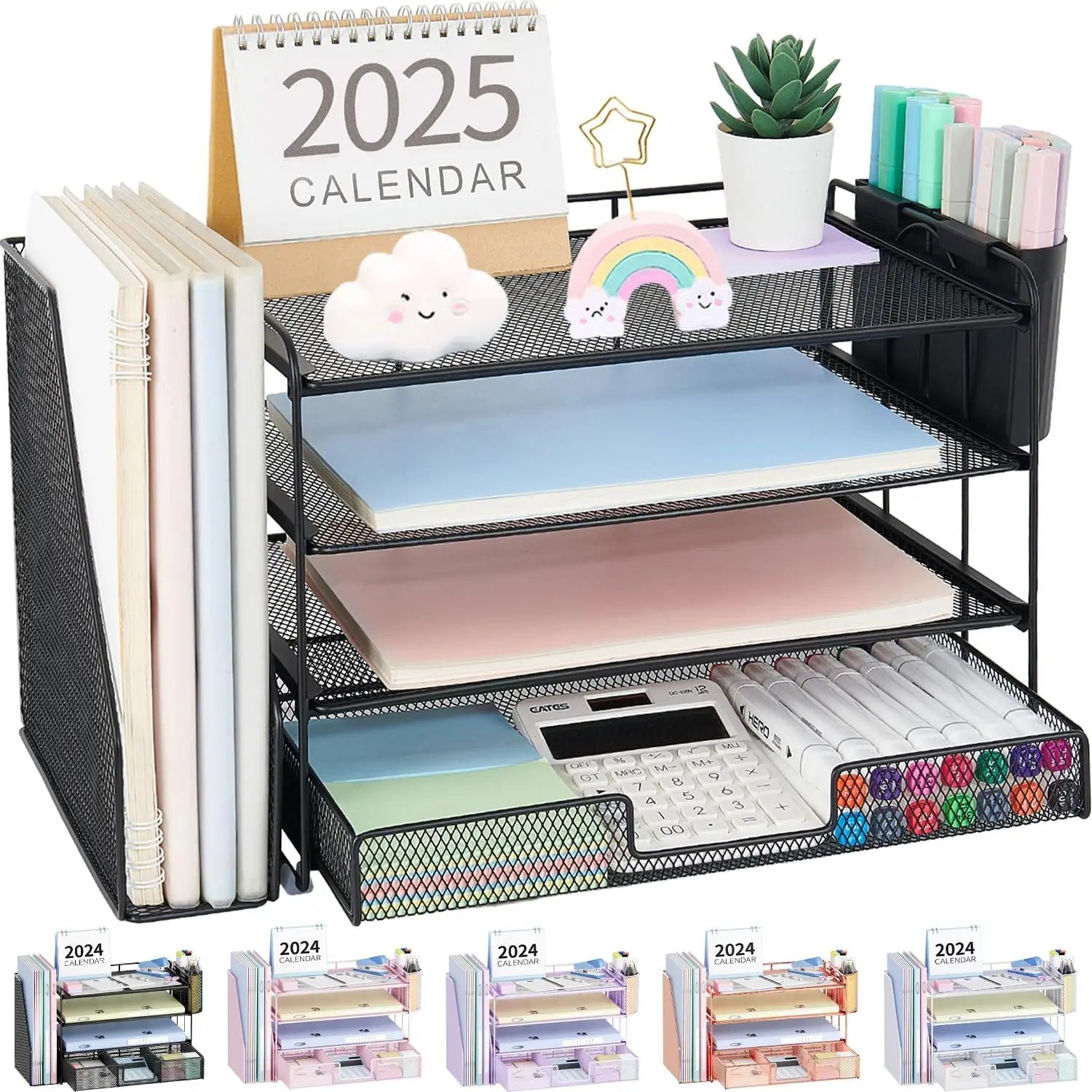 4-Tier Desktop File Organizer