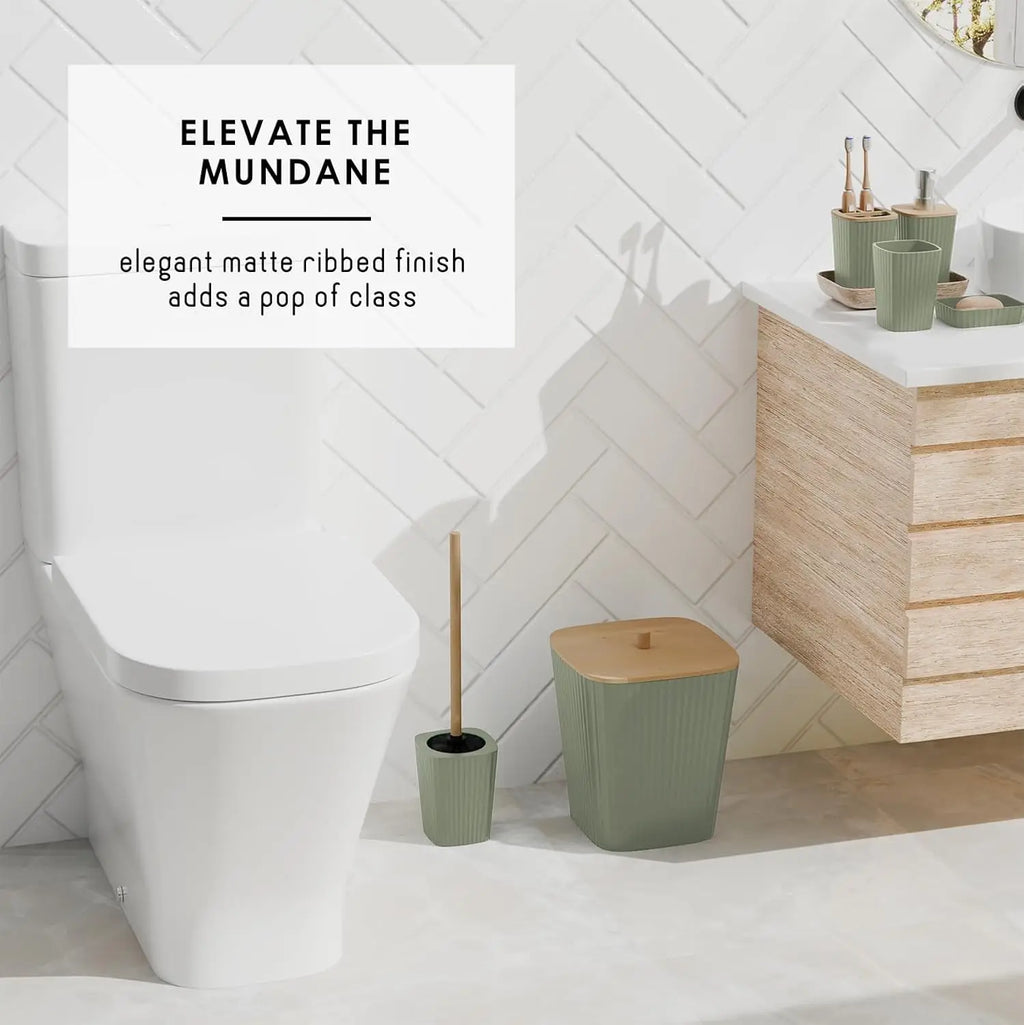 Sage Green Bathroom Accessory Set