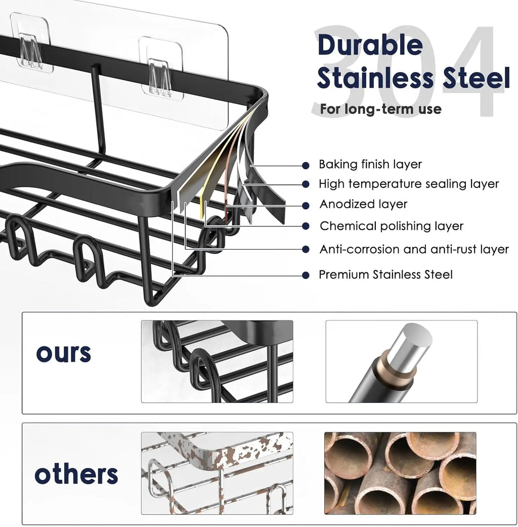 Rustproof Stainless Steel Shower Caddy