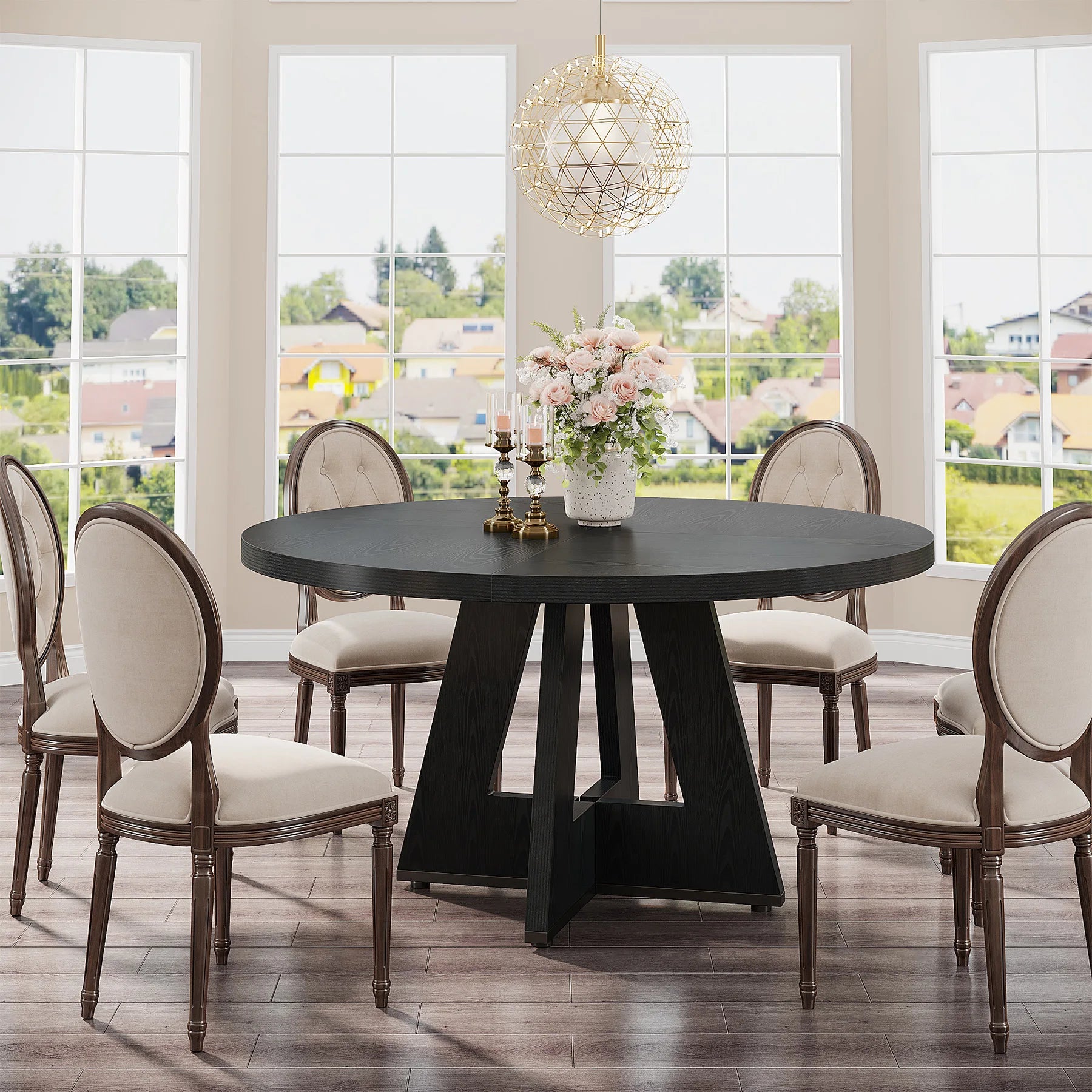 Round Dining Table for 4
