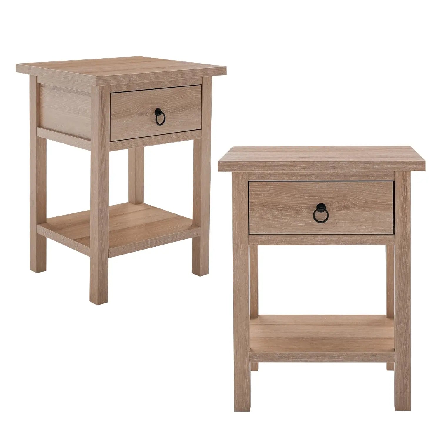 Light Oak Nightstand Set
