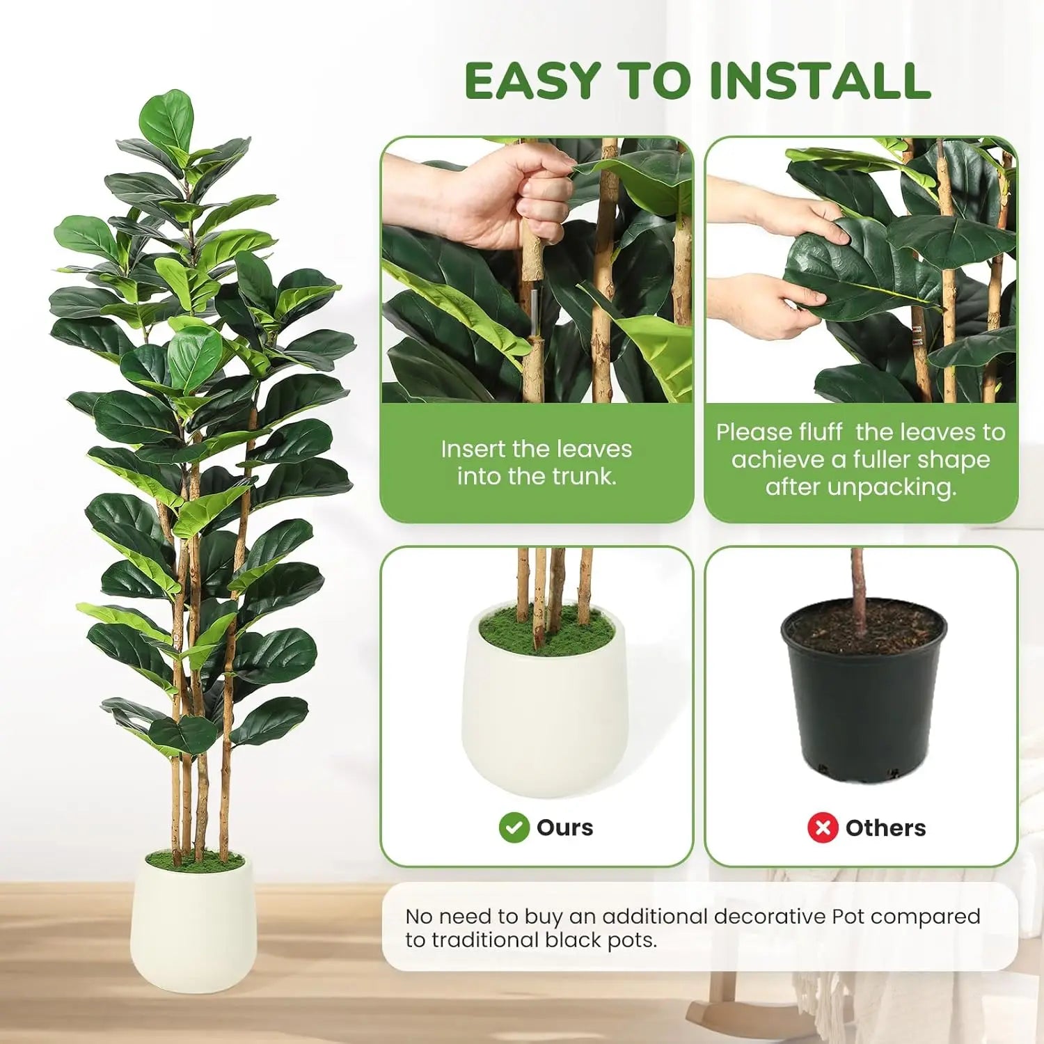Artificial Fiddle Leaf Fig Tree