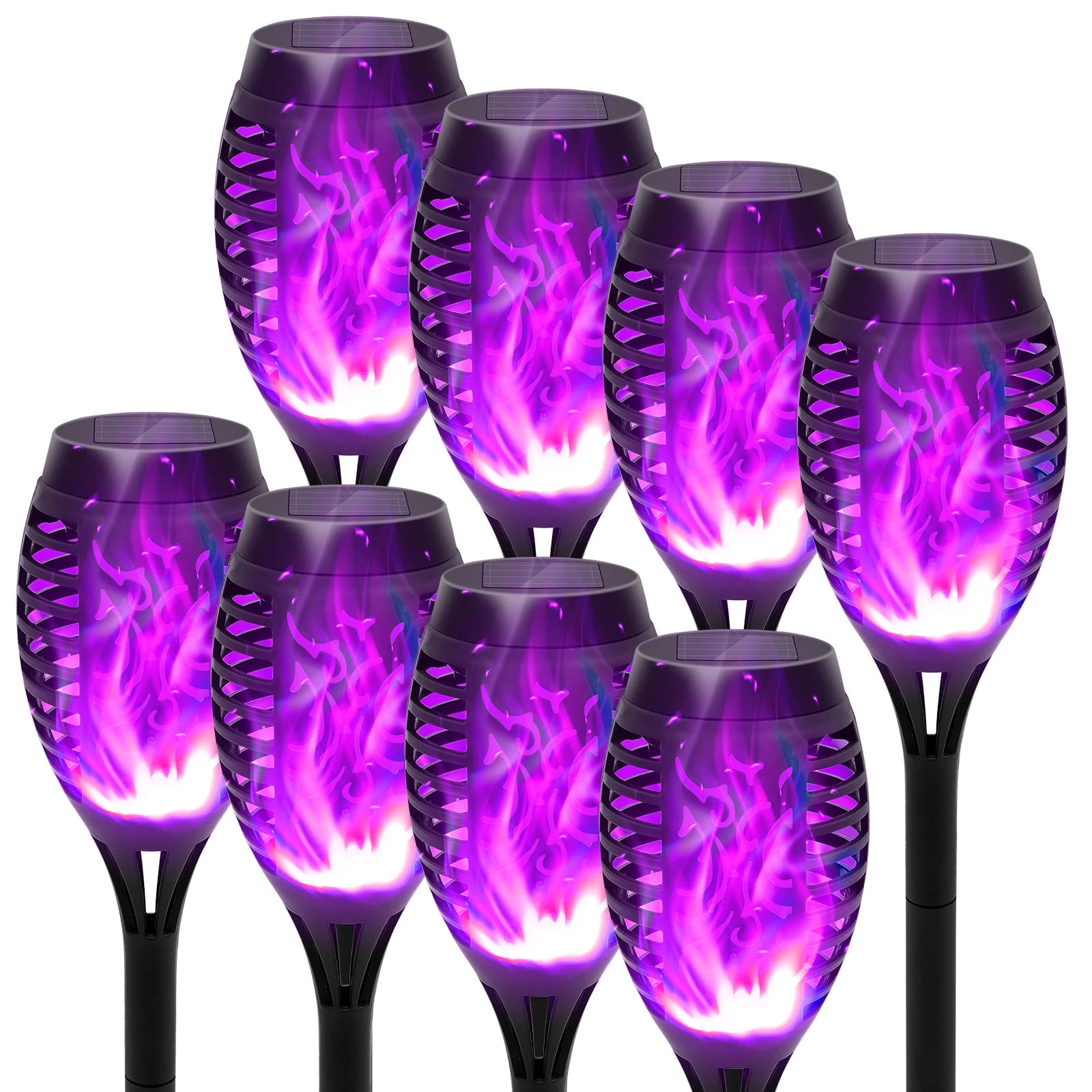 4/6/8/12Pcs Solar Flame Torch Lights