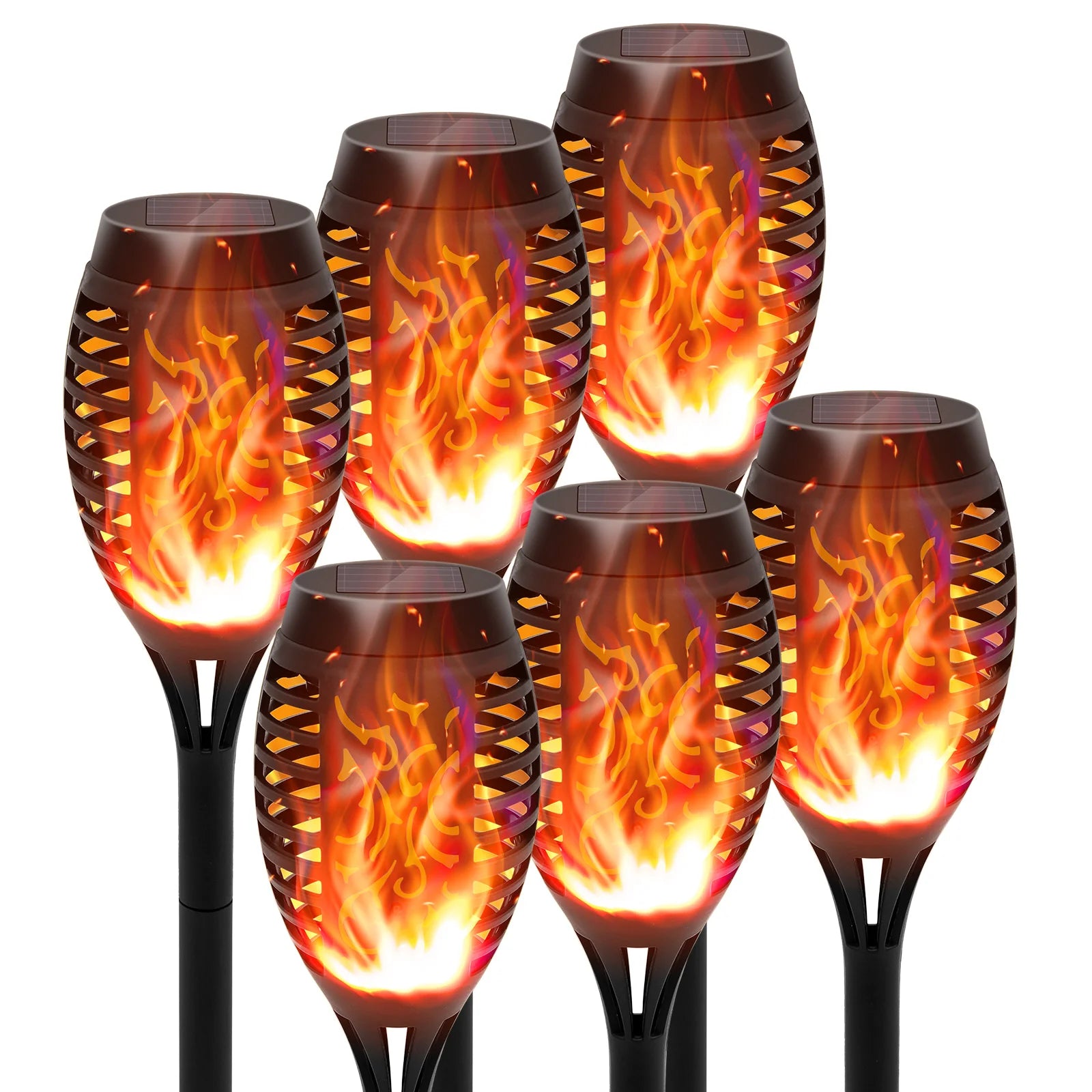 4/6/8/12Pcs Solar Flame Torch Lights