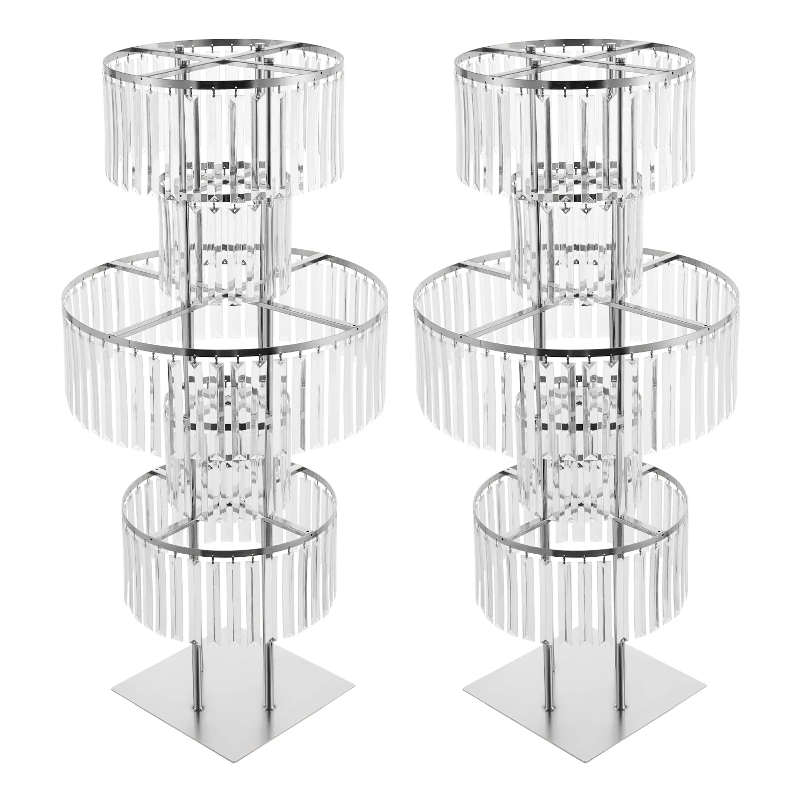 2PCS 5-tier Crystal Flower Stand