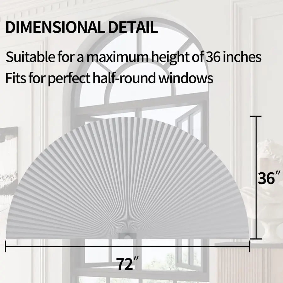 Arch Window Shades Half Circle Blackout Shades