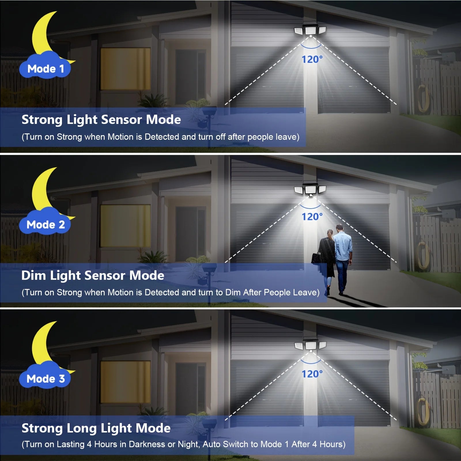 3 Pack Outdoor Solar Lights