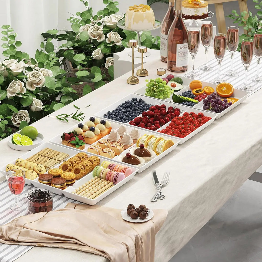 4-Piece Divided Serving Tray Set
