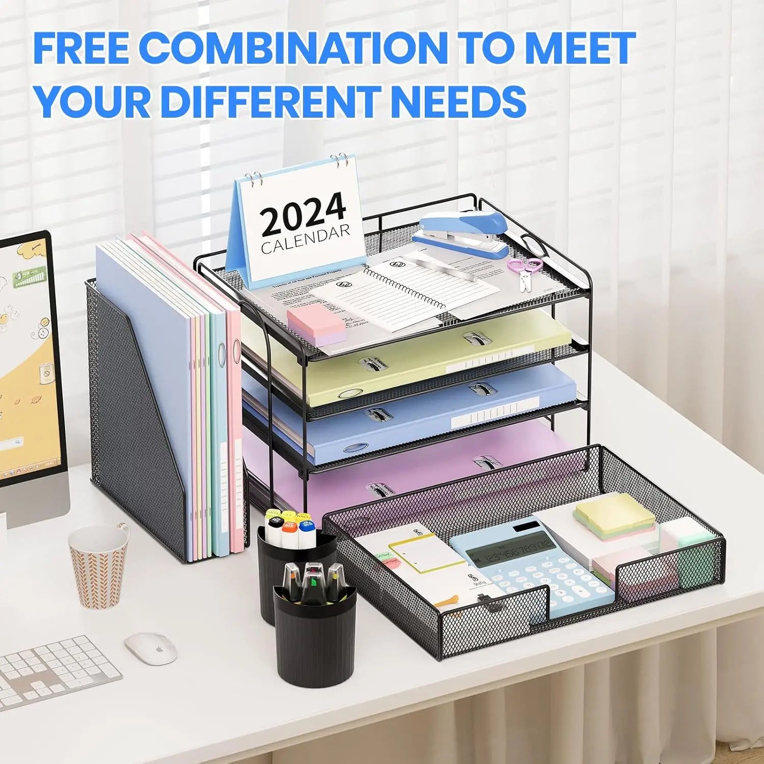 4-Tier Desktop File Organizer