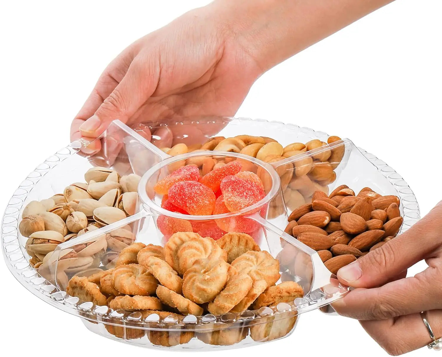 Disposable 5-Compartment Plastic Appetizer Trays