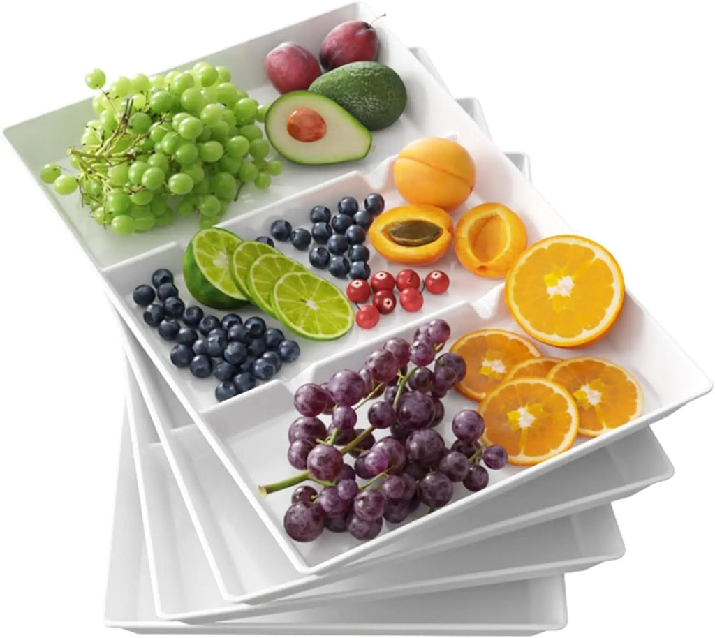 4-Piece Divided Serving Tray Set