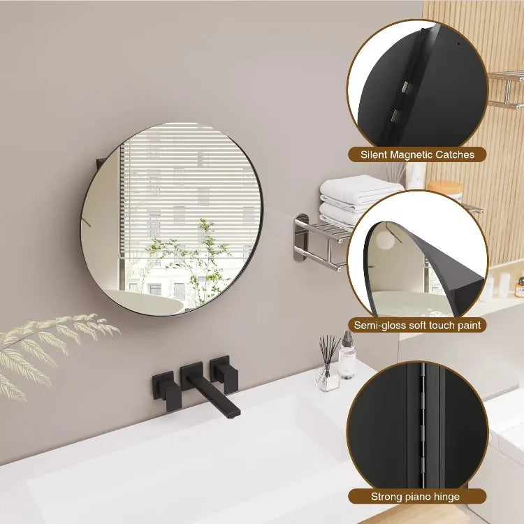 Round Bathroom Cabinet Mirror