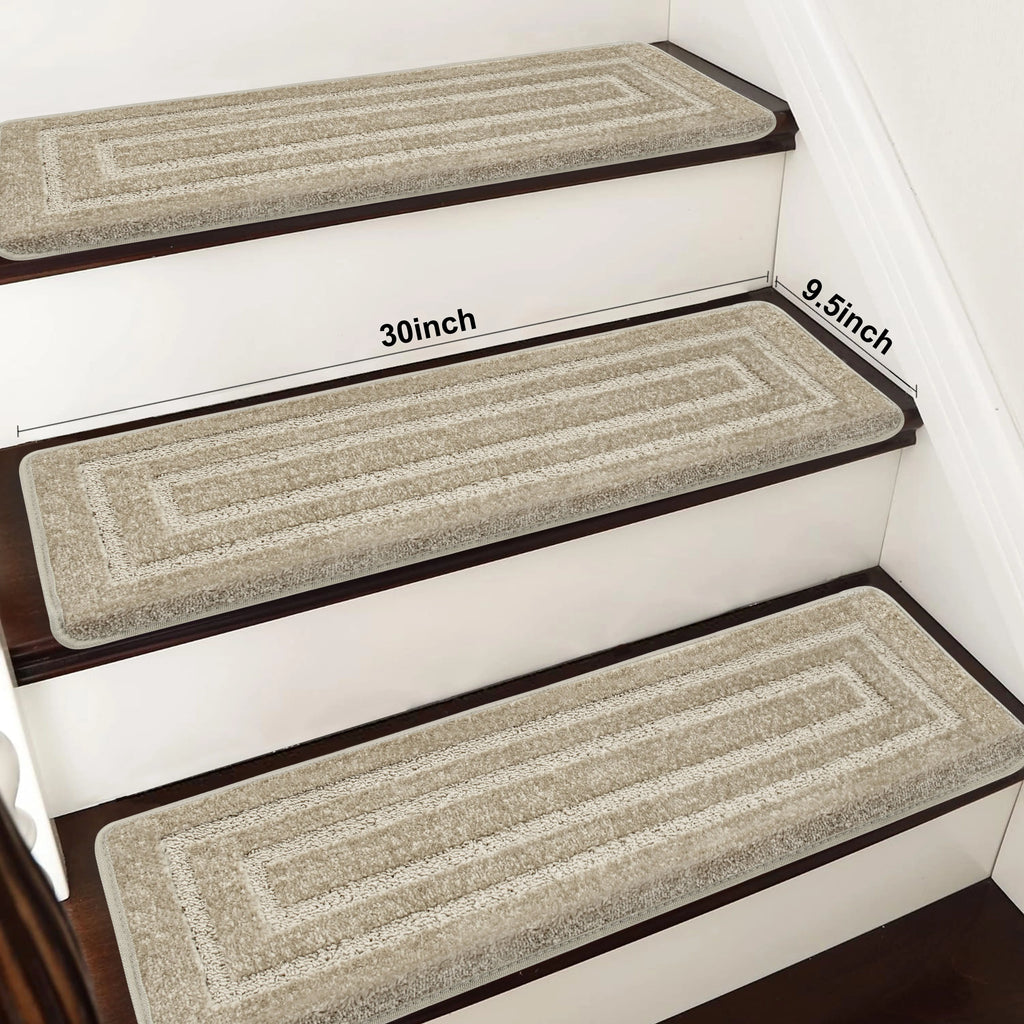 Carpet Stair Treads Set -Non-Slip