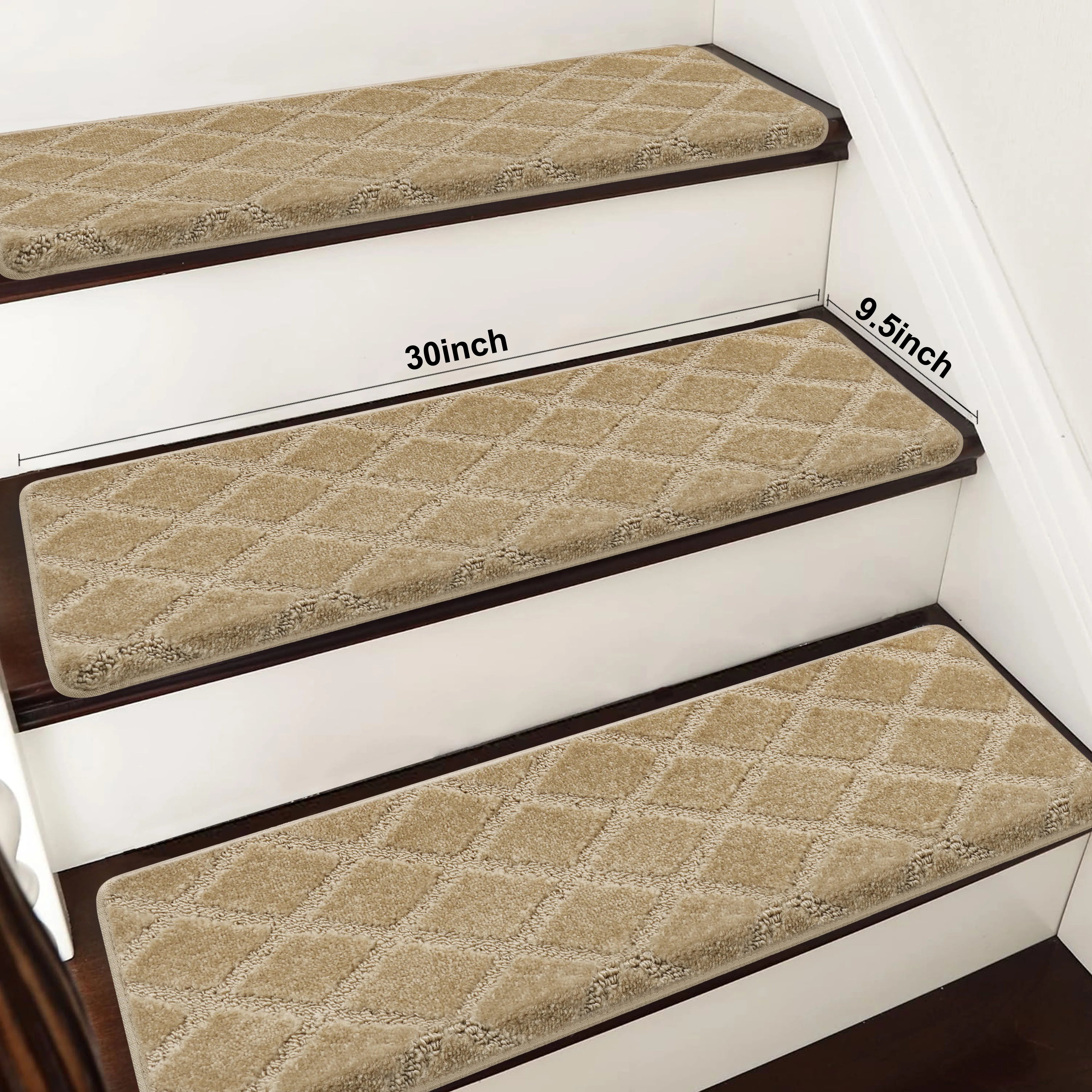Carpet Stair Treads Set -Non-Slip
