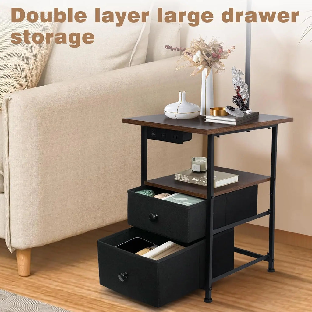 Floor Lamp with Side Table