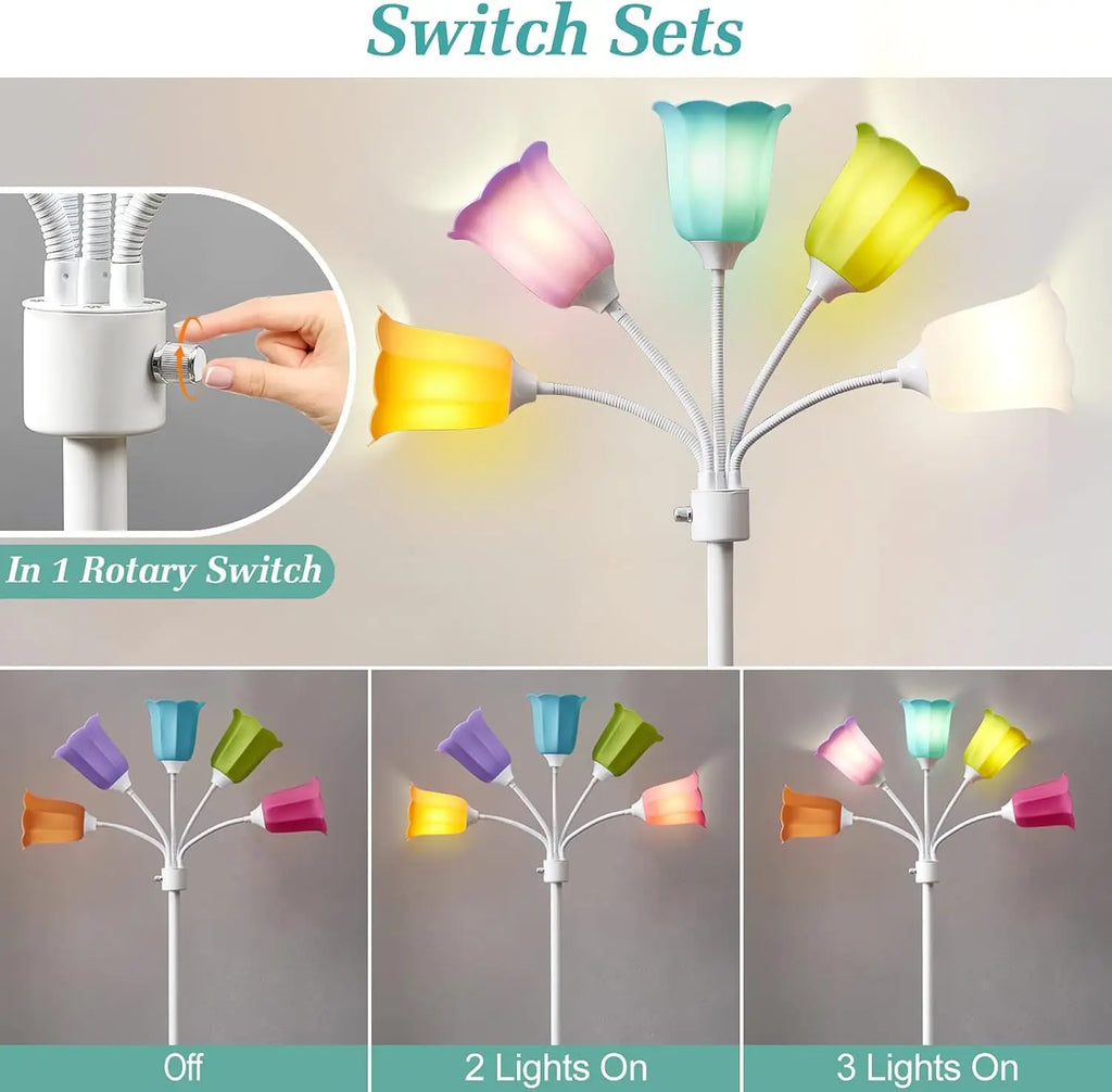 Modern Adjustable Multi-Head Floor Lamp