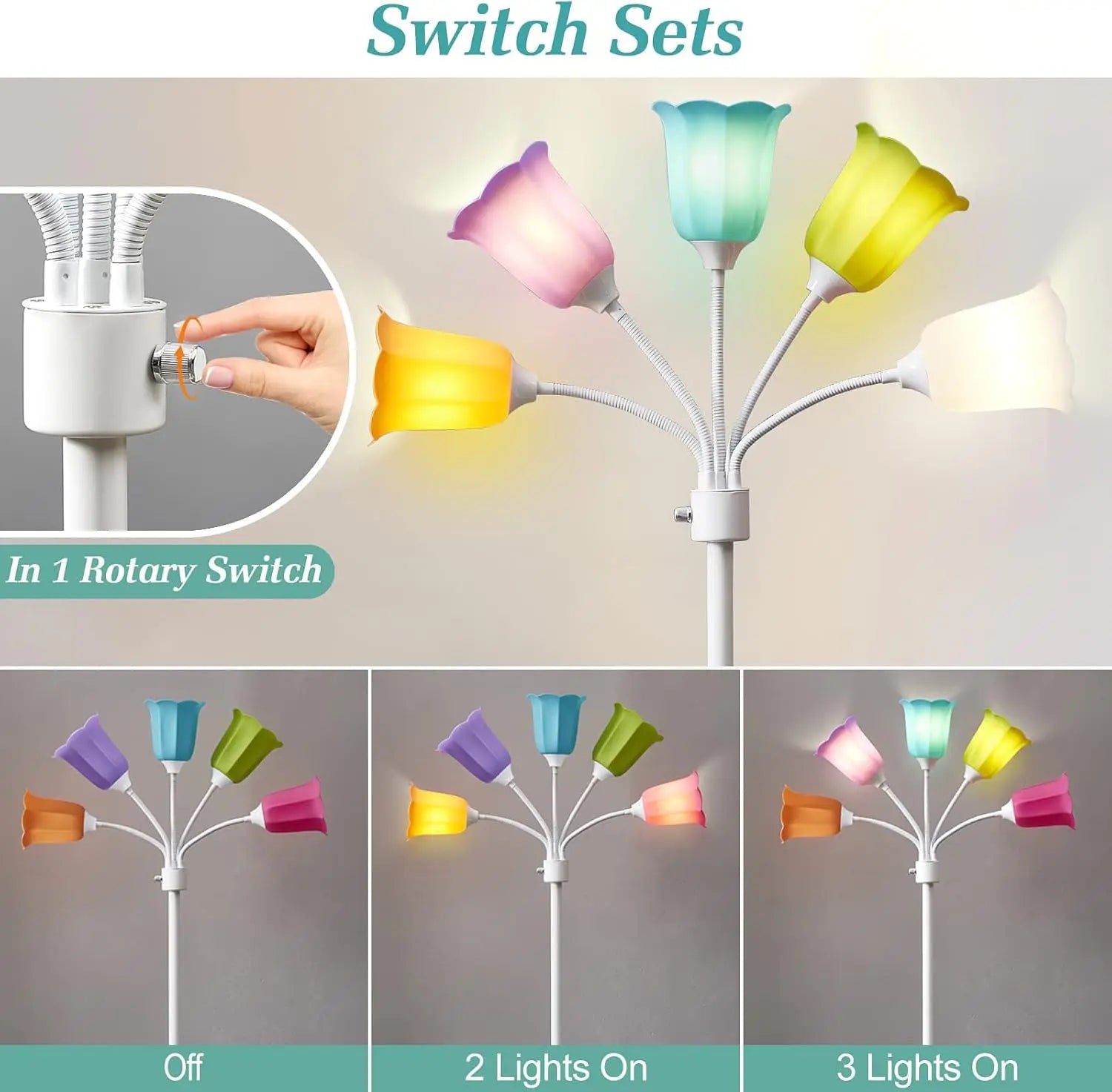 Modern Adjustable Multi-Head Floor Lamp