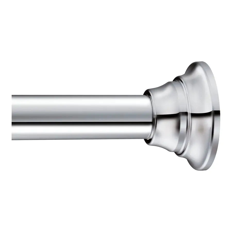 Chrome Adjustable Tension Straight Shower Curtain Rod