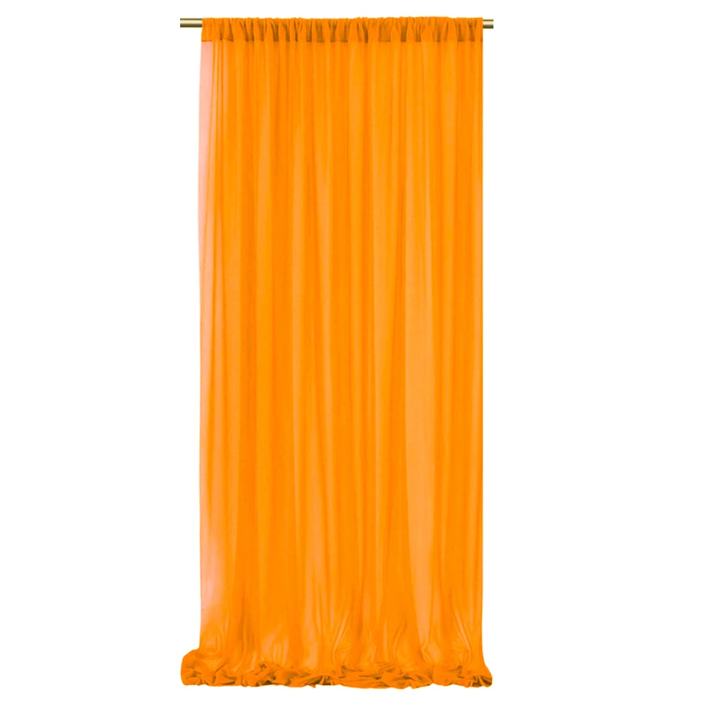 Backdrop Curtains Wrinkle-Free Sheer Chiffon