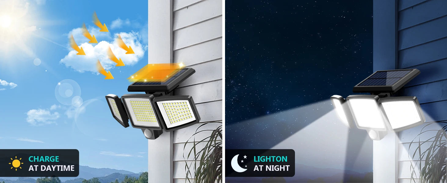 3 Pack Outdoor Solar Lights
