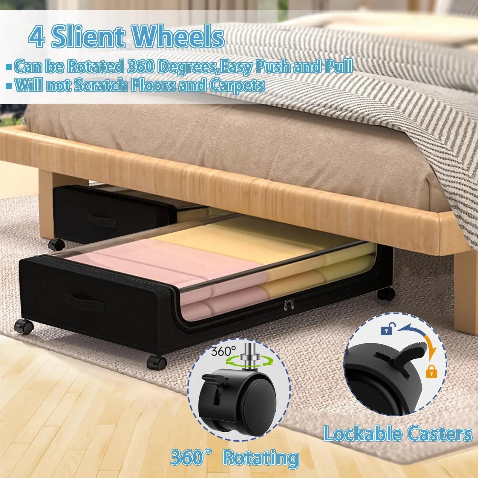 Under Bed Storage With Wheels