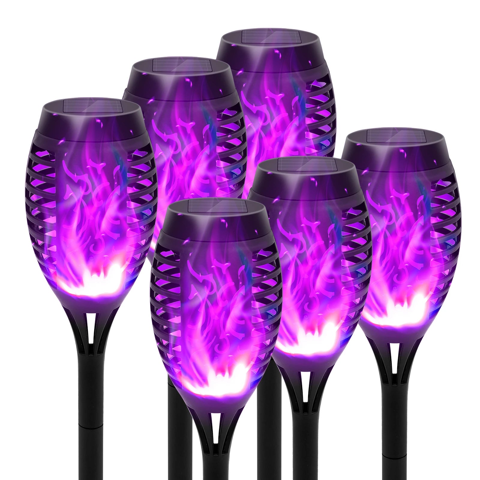 4/6/8/12Pcs Solar Flame Torch Lights