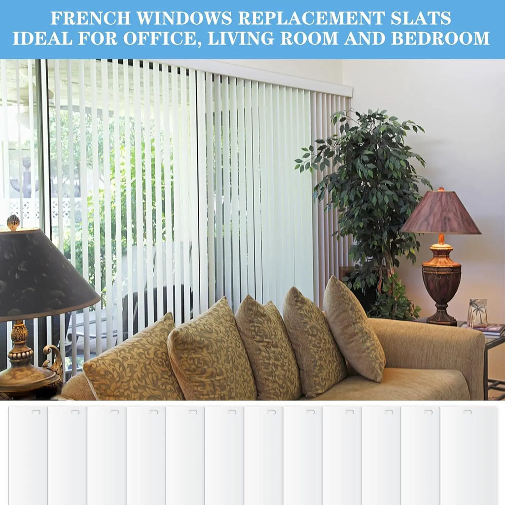 25Pcs 82.5" PVC Vertical Blinds Replacement Slats