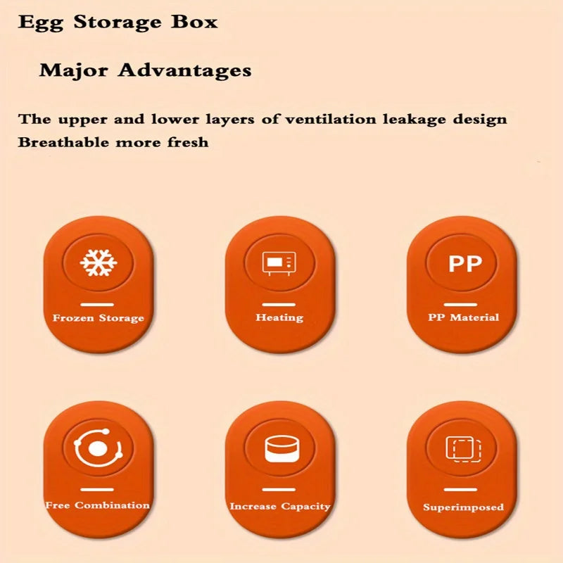 Kitchen Egg Storage Box for Refrigerator