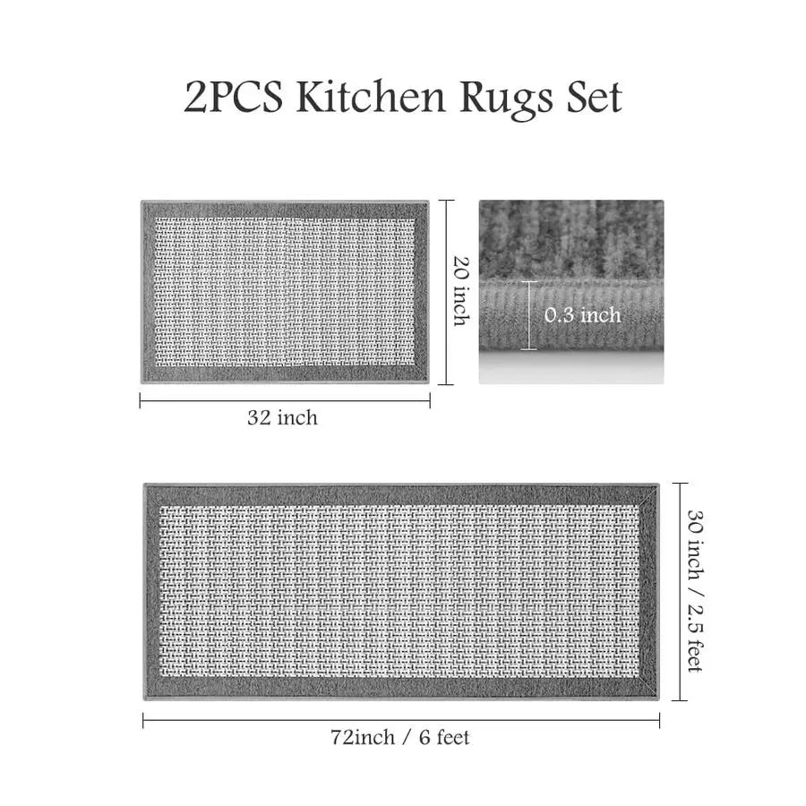 Runner Rugs for Kitchen Floor Non Skid Washable