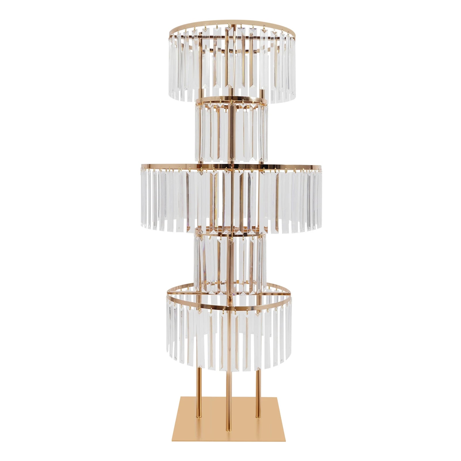 2PCS 5-tier Crystal Flower Stand