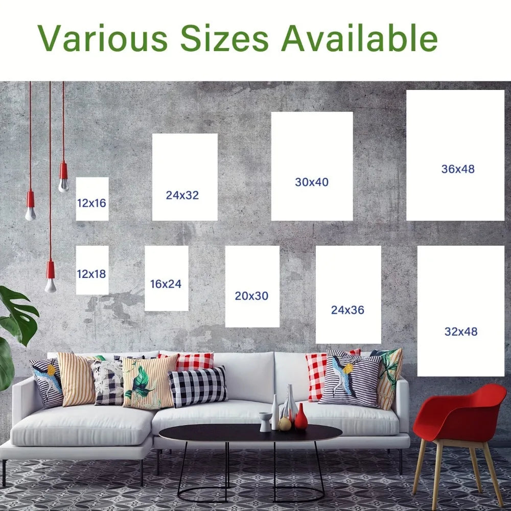 Wood pine frame, interior art mural