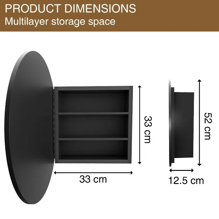 Round Bathroom Cabinet Mirror