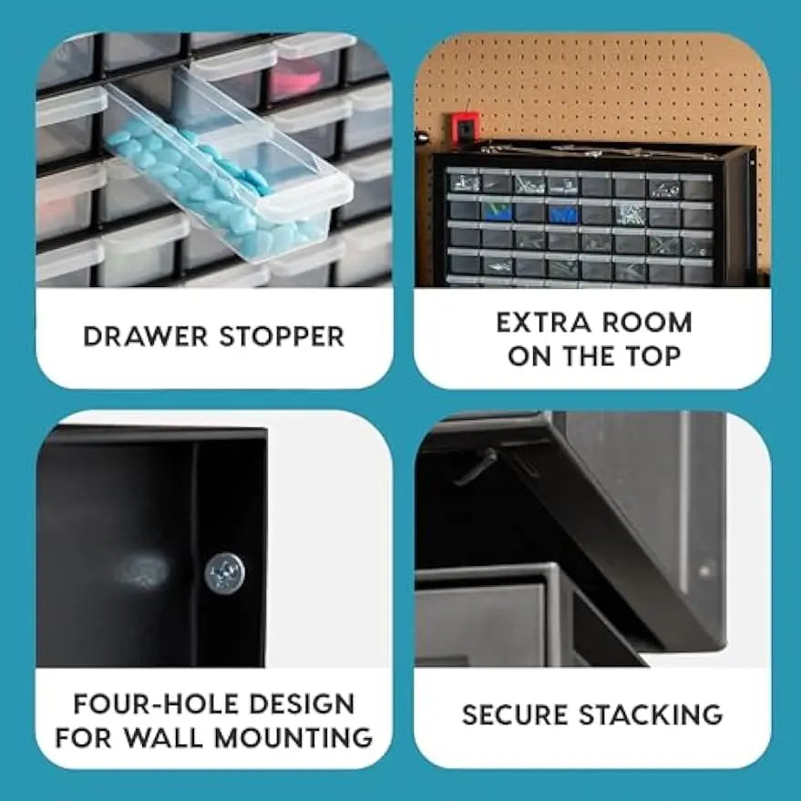 64-Drawer Stackable Organizer Cabinet