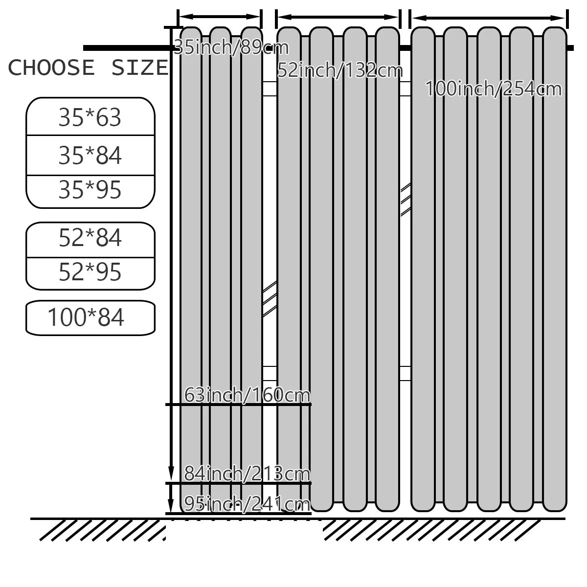 4 Panles Thermal Insulated Blackout Curtains