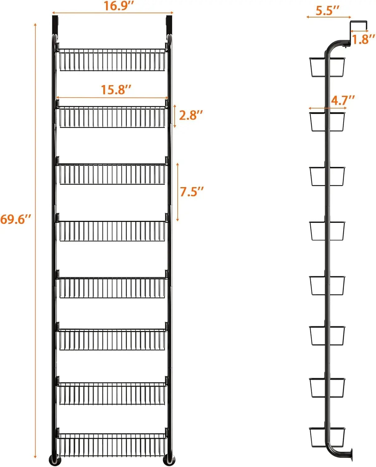8-Tier Over Door Pantry Organizer