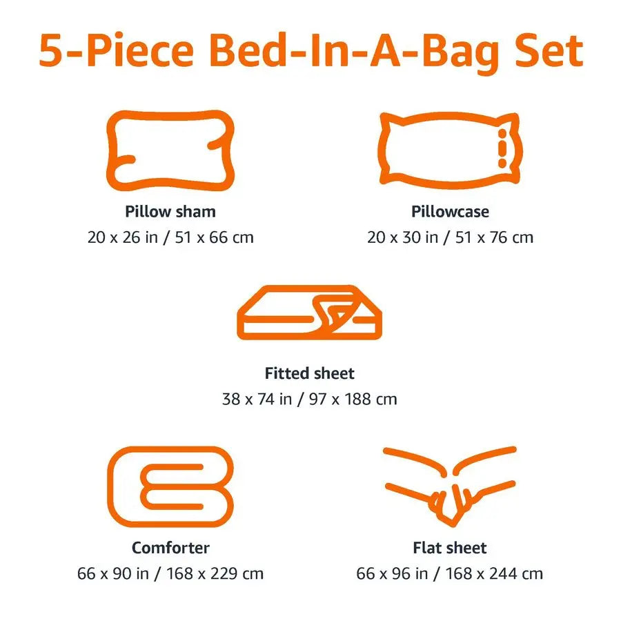 5Piece Soft Microfiber Kids Bed in a Bag