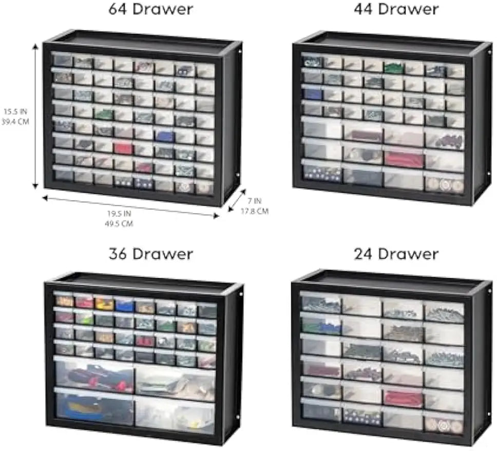 64-Drawer Stackable Organizer Cabinet